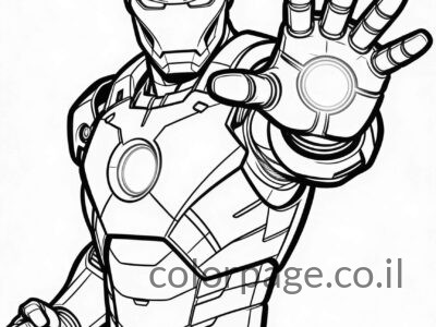 דפי צביעה איירון מן