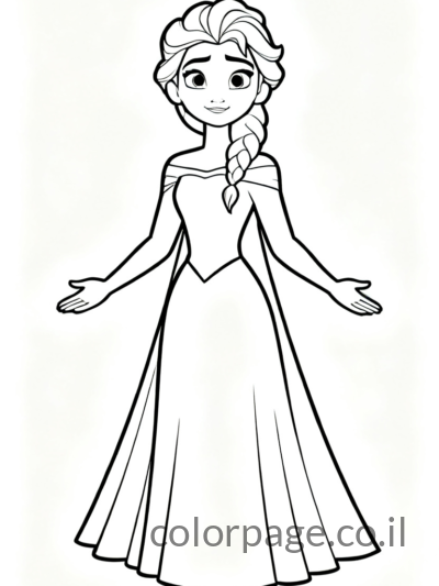 אלזה עומדת עם ידיים פתוחות