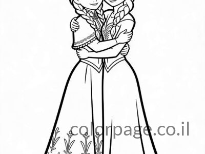 דפי צביעה אנה ואלזה