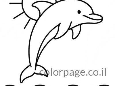 דפי צביעה דולפין