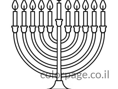 דפי צביעה חנוכיה