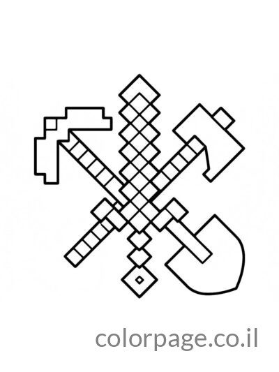 חרב וכלים בסגנון קוביות