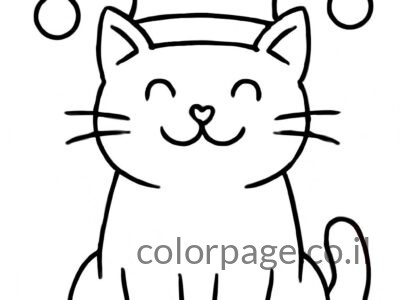 דפי צביעה חתול