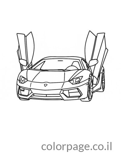 מכונית ספורט עם דלתות פתוחות כלפי מעלה