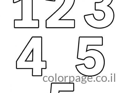 דפי צביעה מספרים