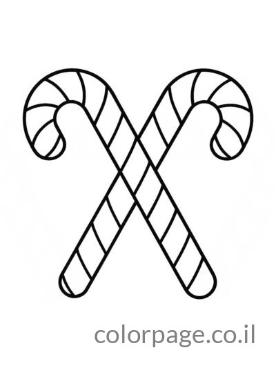 מקלות סוכריות (קנדי קיין) מוצלבים