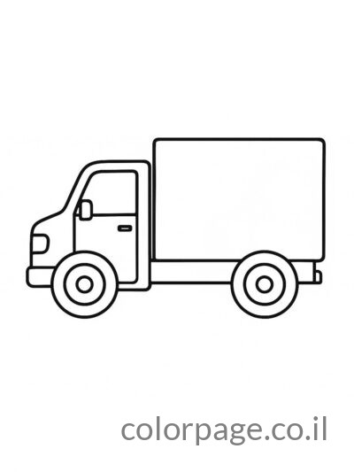 משאית קטנה עם ארגז מאחור