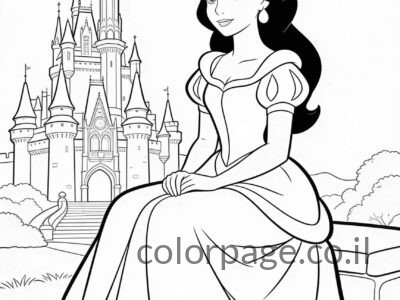 דפי צביעה נסיכות דיסני