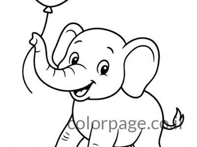 דפי צביעה פיל