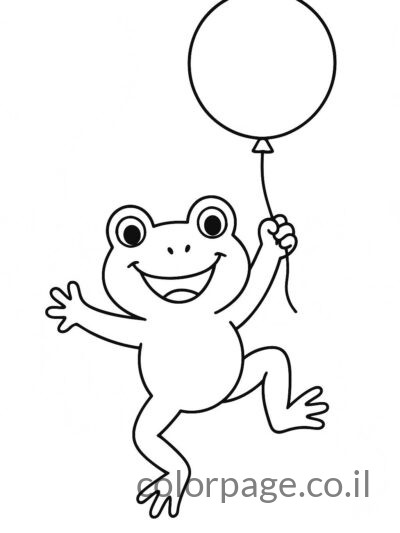 צפרדע עם בלון