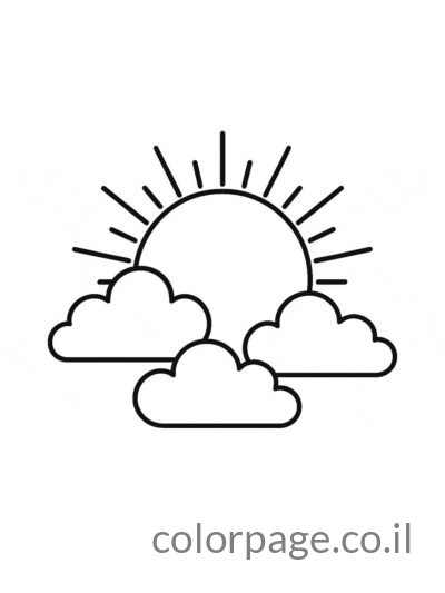 שמש עם עננים קטנים מסביבה