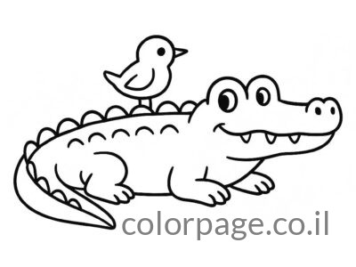 דפי צביעה תנין