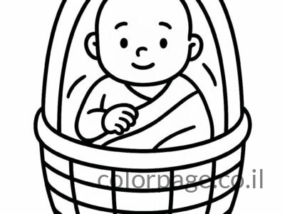 דפי צביעה משה בתיבה